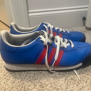 Adidas Samoa Blue and Red Sneakers